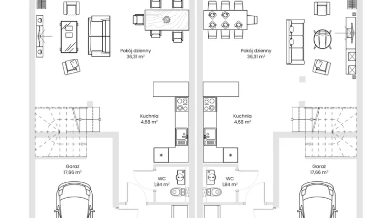 Rzut - Dom na sprzedaż 5 pokoi o powierzchni 133 m² - numer 30 w Osiedle WizaWi