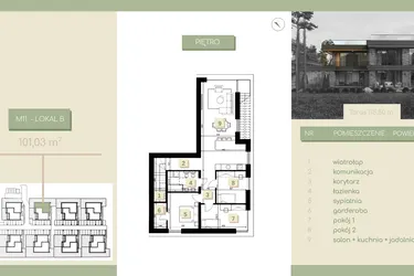 Rzut - Mieszkanie na sprzedaż 4 pokoje o powierzchni 101,03 m² - numer M11-2 w Morelife Apartments etap I i II