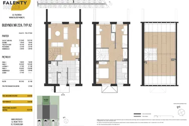 Rzut - Dom na sprzedaż 4 pokoje o powierzchni 85,89 m² - numer 22A w Falenty Home II