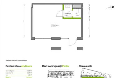 Rzut - Lokal użytkowy na sprzedaż 1 pokój o powierzchni 31,23 m² - numer U.2 w Unii Lubelskiej Vita