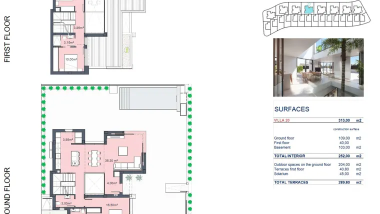 Rzut - Dom na sprzedaż 4 pokoje o powierzchni 252 m² - numer 3 w Laurel Villas
