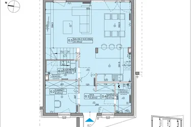 Rzut - Dom na sprzedaż 5 pokoi o powierzchni 106,43 m² - numer 5B w Miasto Ogród 5