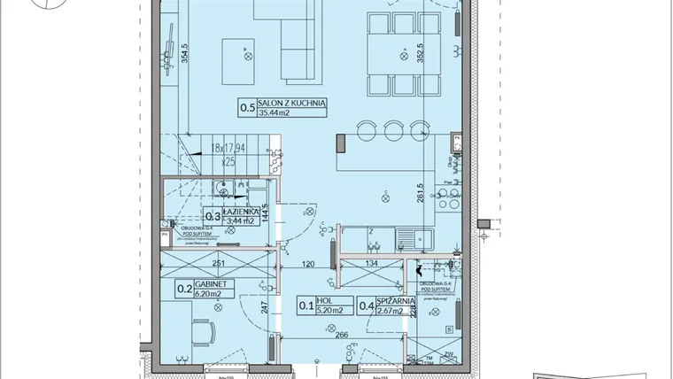 Rzut - Dom na sprzedaż 5 pokoi o powierzchni 106,43 m² - numer 5B w Miasto Ogród 5