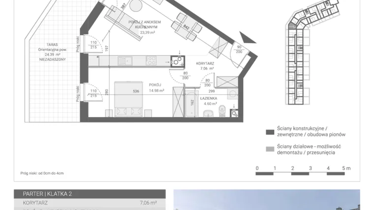 Rzut - Mieszkanie na sprzedaż 2 pokoje o powierzchni 50,29 m² - numer 20 w Ignatki Forest