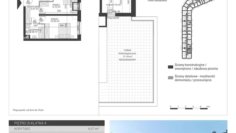 Rzut - Mieszkanie na sprzedaż 3 pokoje o powierzchni 80,33 m² - numer 113 w Ignatki Forest etap II