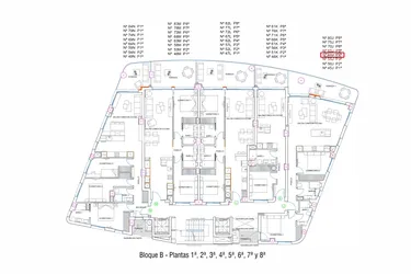 Rzut - Mieszkanie na sprzedaż 2 pokoje o powierzchni 98,22 m² - numer 1-L w Apartamenty w La Manga del Mar Menor - 98899735
