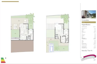 Rzut - Dom na sprzedaż 3 pokoje o powierzchni 157,9 m² - numer 52 w Domy w Polop - 51667921