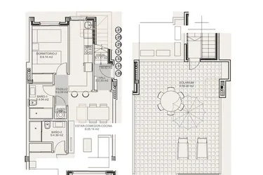 Rzut - Mieszkanie na sprzedaż 2 pokoje o powierzchni 136,6 m² - numer 1-1.39 w Apartamenty w Torrevieja - 51618202
