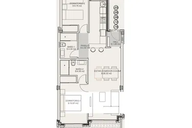 Rzut - Mieszkanie na sprzedaż 3 pokoje o powierzchni 102,9 m² - numer 0-1.03 w Apartamenty w Torrevieja - 51618202