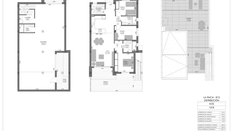 Rzut - Dom na sprzedaż 3 pokoje o powierzchni 108,64 m² - numer 1318 w Domy w zamku Montemar - 44815514