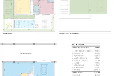 Rzut - Dom na sprzedaż 3 pokoje o powierzchni 141,56 m² - numer 4 w Willa w Torrevieja - 55505467