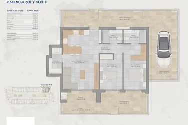 Rzut - Dom na sprzedaż 2 pokoje o powierzchni 58,45 m² - numer F w Domy w Torre-Pacheco - 81397791