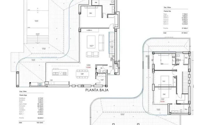 Rzut - Dom na sprzedaż 4 pokoje o powierzchni 310 m² - numer 509 w Willa w Teulada - 86834398
