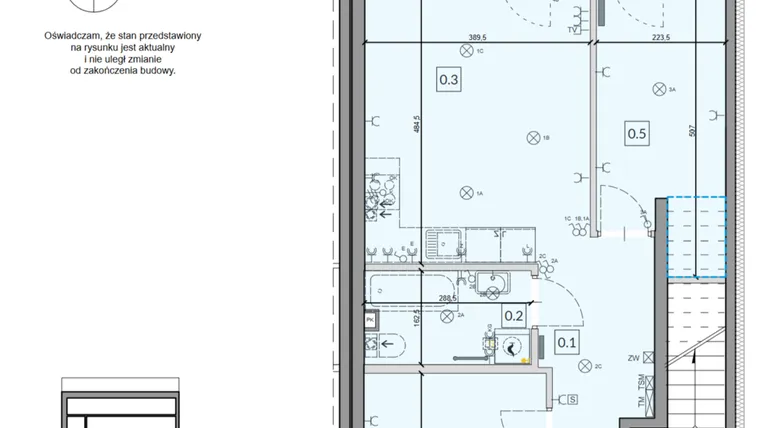 Rzut - Mieszkanie na sprzedaż 3 pokoje o powierzchni 49,6 m² - numer 59 w Boska Ksawerowska IV