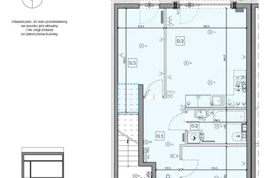 Rzut - Mieszkanie na sprzedaż 3 pokoje o powierzchni 49,82 m² - numer 73 w Boska Ksawerowska V