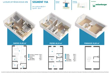 Rzut - Dom na sprzedaż 3 pokoje o powierzchni 84,12 m² - numer 11a w Leszczyńskiego 25