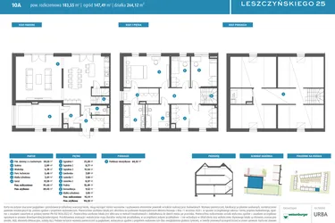 Rzut - Dom na sprzedaż 3 pokoje o powierzchni 162,51 m² - numer 10a w Leszczyńskiego 25