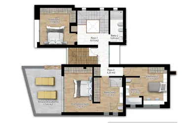 Rzut - Dom na sprzedaż 4 pokoje o powierzchni 342,4 m² - numer 6 w Wille w La Nucia - 45586558