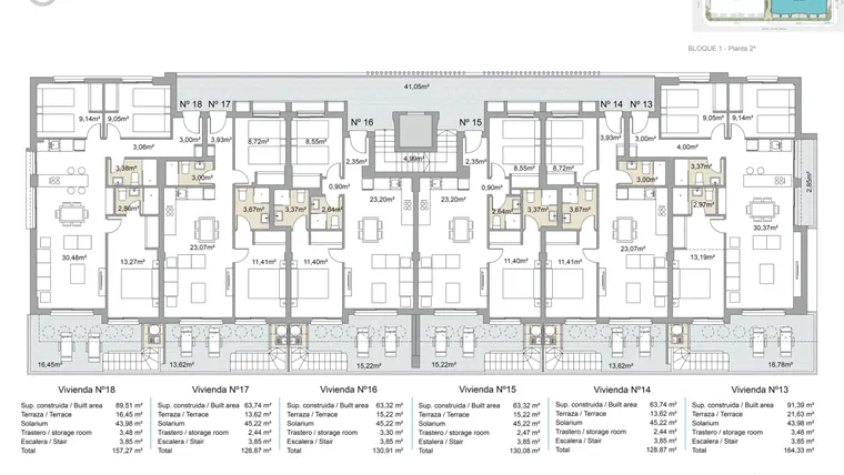 Rzut - Mieszkanie na sprzedaż 3 pokoje o powierzchni 157,27 m² - numer Ático-18 w Apartamenty w Pilar de la Horadada - 35274430