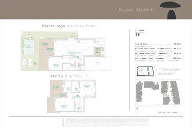 Rzut - Mieszkanie na sprzedaż 3 pokoje o powierzchni 90,02 m² - numer 0-AD-26 w Apartamenty w El Verger - 76383115