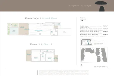 Rzut - Mieszkanie na sprzedaż 2 pokoje o powierzchni 73,76 m² - numer 0-AD-27 w Apartamenty w El Verger - 76383115