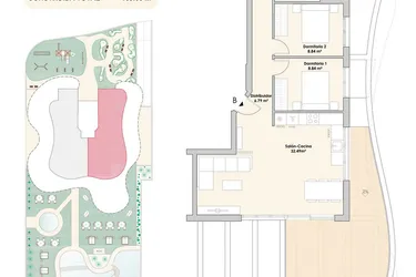 Rzut - Mieszkanie na sprzedaż 3 pokoje o powierzchni 169,65 m² - numer 7-B w Apartamenty w Calpe - 70729417