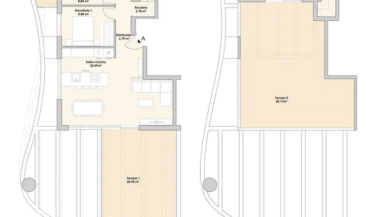 Rzut - Mieszkanie na sprzedaż 4 pokoje o powierzchni 261,15 m² - numer 17-A w Apartamenty w Calpe - 70729417