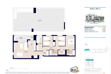 Rzut - Mieszkanie na sprzedaż 4 pokoje o powierzchni 114,03 m² - numer 4-C-1 w Apartamenty w Alicante - 78385858