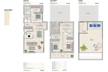 Rzut - Dom na sprzedaż 3 pokoje o powierzchni 141,5 m² - numer 12 w Domy w Finestrat - 95066039