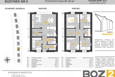 Rzut - Dom na sprzedaż 5 pokoi o powierzchni 99,19 m² - numer 6 w Osiedle Grabówki
