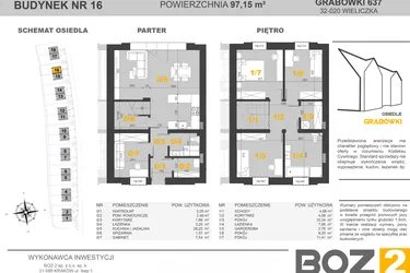 Rzut - Dom na sprzedaż 5 pokoi o powierzchni 98,92 m² - numer 16 w Osiedle Grabówki