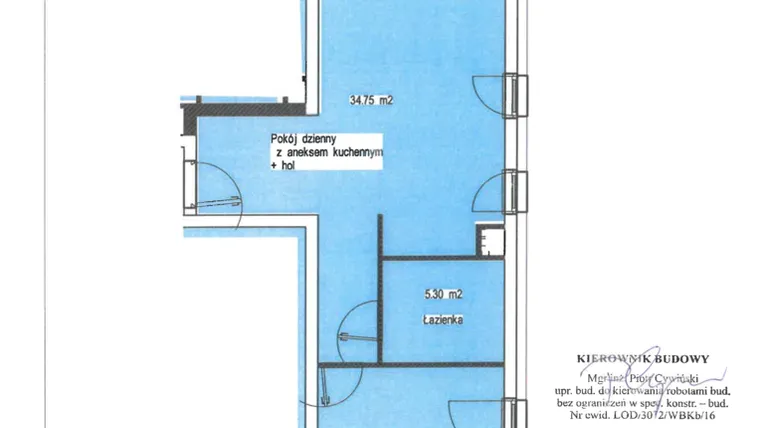 Rzut - Mieszkanie na sprzedaż 2 pokoje o powierzchni 53,01 m² - numer A.2 w Wólczańska 248 - etap II