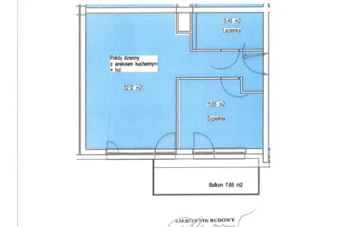 Rzut - Mieszkanie na sprzedaż 2 pokoje o powierzchni 49,23 m² - numer A.11 w Wólczańska 248 - etap II