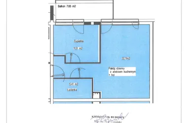 Rzut - Mieszkanie na sprzedaż 2 pokoje o powierzchni 49,03 m² - numer A.26 w Wólczańska 248 - etap II