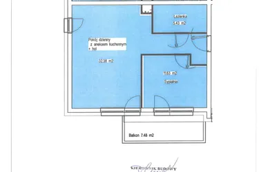 Rzut - Mieszkanie na sprzedaż 2 pokoje o powierzchni 49,44 m² - numer A.28 w Wólczańska 248 - etap II