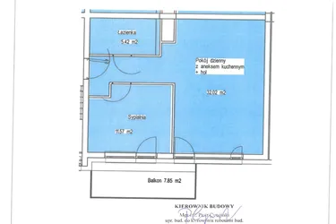 Rzut - Mieszkanie na sprzedaż 2 pokoje o powierzchni 49,01 m² - numer A.41 w Wólczańska 248 - etap II