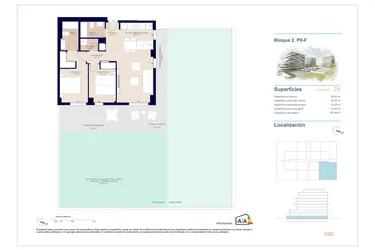 Rzut - Mieszkanie na sprzedaż 2 pokoje o powierzchni 81,4 m² - numer 0-F w Apartamenty w La Vila Joiosa - 84746678