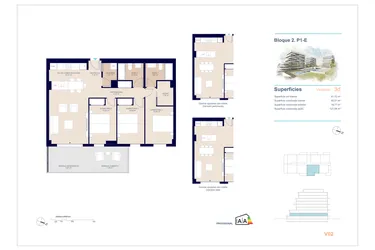 Rzut - Mieszkanie na sprzedaż 3 pokoje o powierzchni 108,33 m² - numer 1-E w Apartamenty w La Vila Joiosa - 84746678