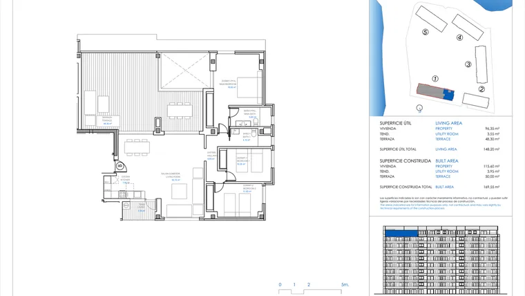 Rzut - Mieszkanie na sprzedaż 3 pokoje o powierzchni 169,55 m² - numer 9-B3 w Apartamenty w Dehesa de Campoamor - 20147494