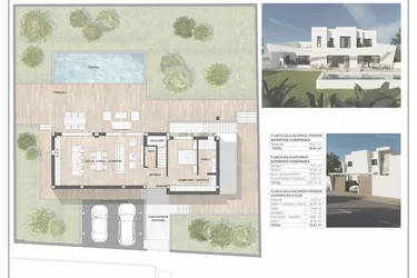 Rzut - Dom na sprzedaż 3 pokoje o powierzchni 282,71 m² - numer 3 w Domy  w Polop - 41725523