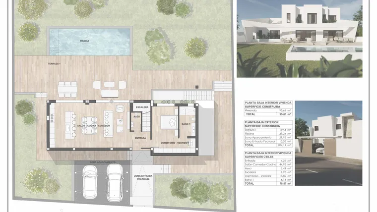 Rzut - Dom na sprzedaż 4 pokoje o powierzchni 282,71 m² - numer 2 w Domy  w Polop - 41725523