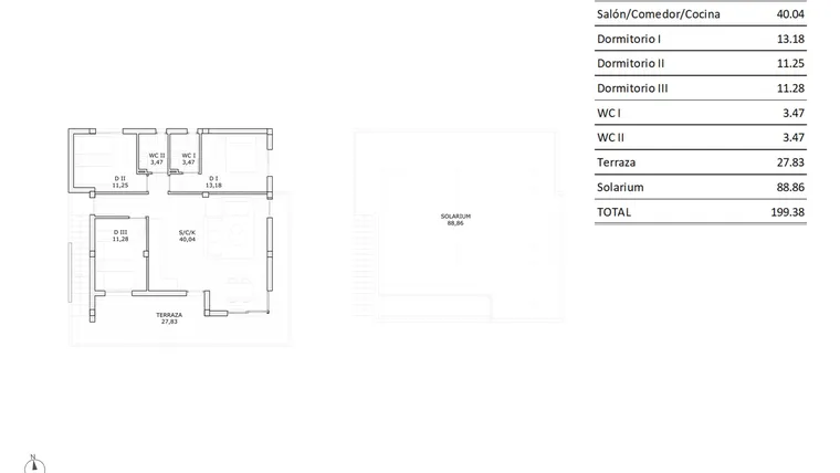 Rzut - Dom na sprzedaż 3 pokoje o powierzchni 82,69 m² - numer 0-318 w Domy w San Miguel de Salinas - 87172235