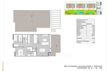 Rzut - Dom na sprzedaż 2 pokoje o powierzchni 72 m² - numer 4 w Domy w Pilar de la Horadada - 31664834