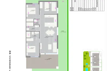 Rzut - Dom na sprzedaż 3 pokoje o powierzchni 82,04 m² - numer 23.1 w Domy w Pilar de la Horadada - 31664834
