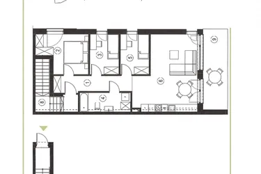 Rzut - Mieszkanie na sprzedaż 4 pokoje o powierzchni 79,21 m² - numer 18_2 w Apartamenty Sielanka