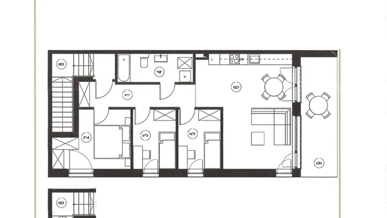 Rzut - Mieszkanie na sprzedaż 4 pokoje o powierzchni 79,4 m² - numer 21_2 w Apartamenty Sielanka