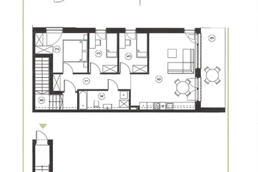 Rzut - Mieszkanie na sprzedaż 4 pokoje o powierzchni 79,16 m² - numer 26_2 w Apartamenty Sielanka