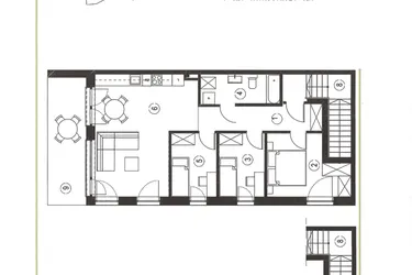 Rzut - Mieszkanie na sprzedaż 4 pokoje o powierzchni 79,42 m² - numer 31_2 w Apartamenty Sielanka