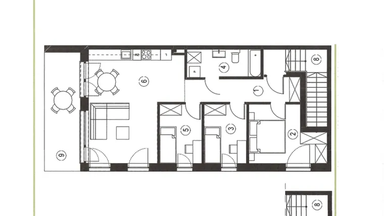 Rzut - Mieszkanie na sprzedaż 4 pokoje o powierzchni 79,42 m² - numer 31_2 w Apartamenty Sielanka