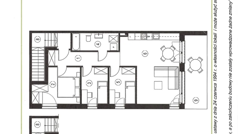 Rzut - Mieszkanie na sprzedaż 4 pokoje o powierzchni 79,07 m² - numer 5_2 w Apartamenty Sielanka